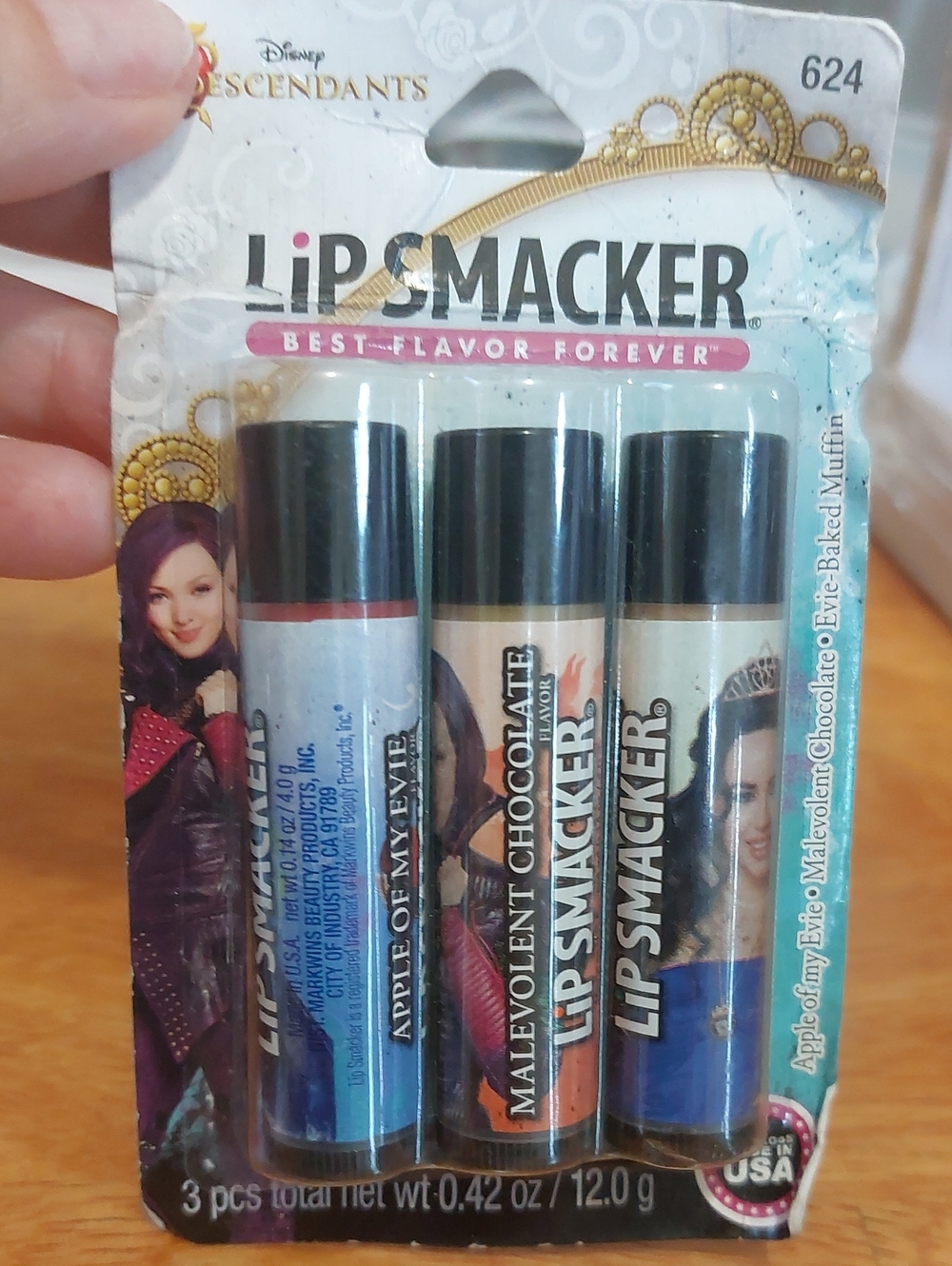 🩵2/$15 Rare 2015 Disney Descendants Lip Smacker Trio Pack Unopened